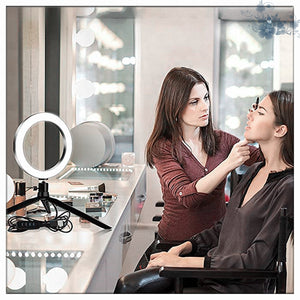 Illuminate Your Creativity with the Apple Compatible 360° Rotatable Ring Light Desktop Tripod