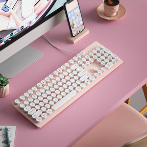 Experience the Perfect Blend of Style and Functionality with Our Fashion Minimalist Laptop External Wired Keyboard