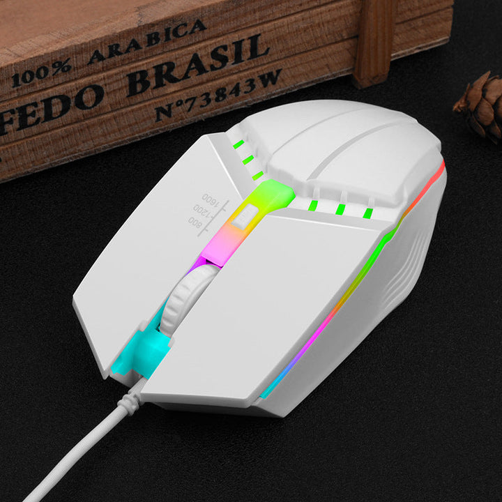Elevate Your Gaming Experience with the Wired Mouse USB Glowing Computer Competitive Game