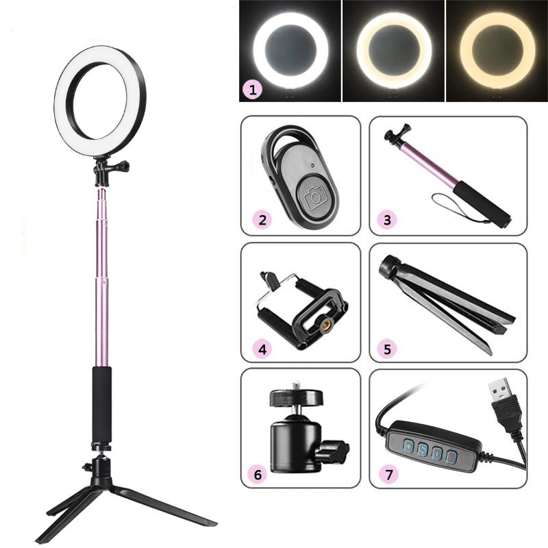 Apple Compatible Tripod Ring Fill Light Live Beauty Light Set