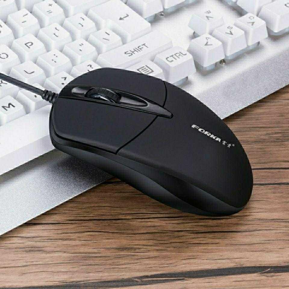USB Wired Silent Click LED Optical Computer Mouse For PC Laptop