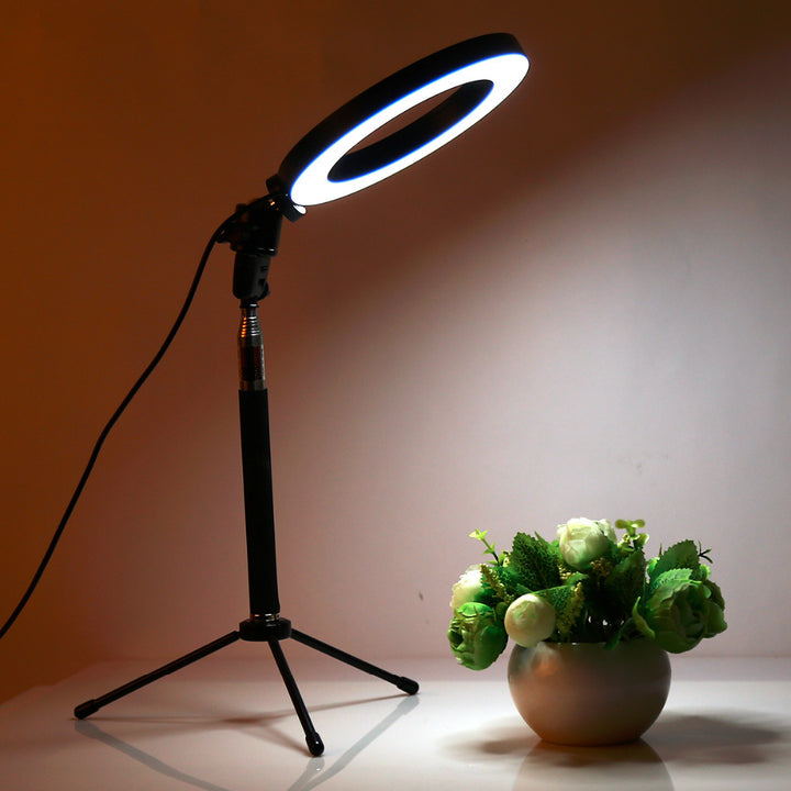 Apple Compatible Lifting LED Ring Fill Light Floor Tripod