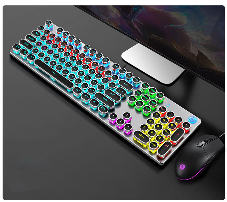 Punk Style Wired Mechanical Office Keyboard
