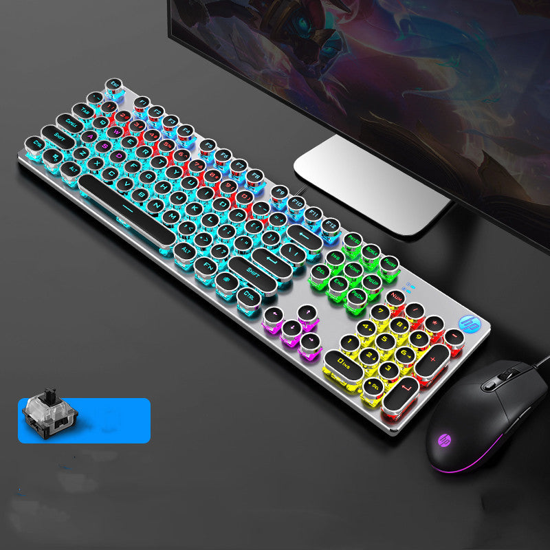 Punk Style Wired Mechanical Office Keyboard