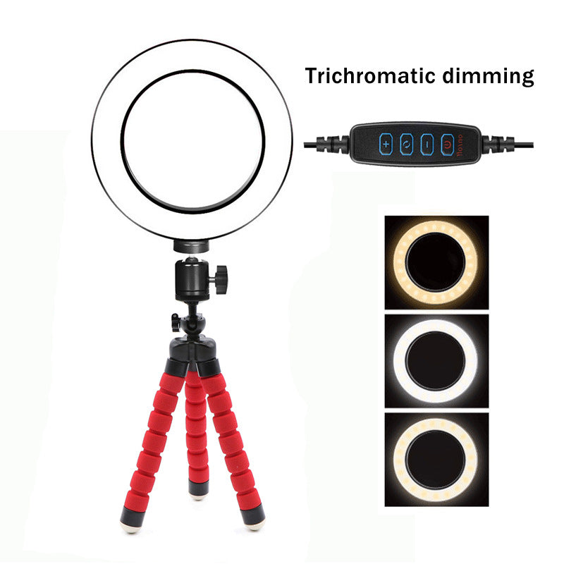 Apple Compatible LED Ring Light Fill Light Octopus Tripod Desktop Live Light