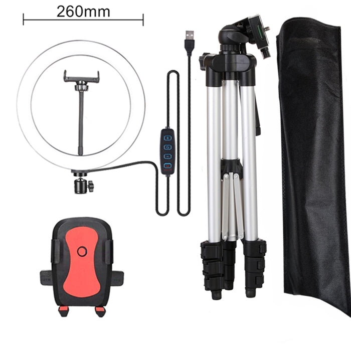 Apple Compatible Aluminum Alloy Ring Light Tripod With Remote Control