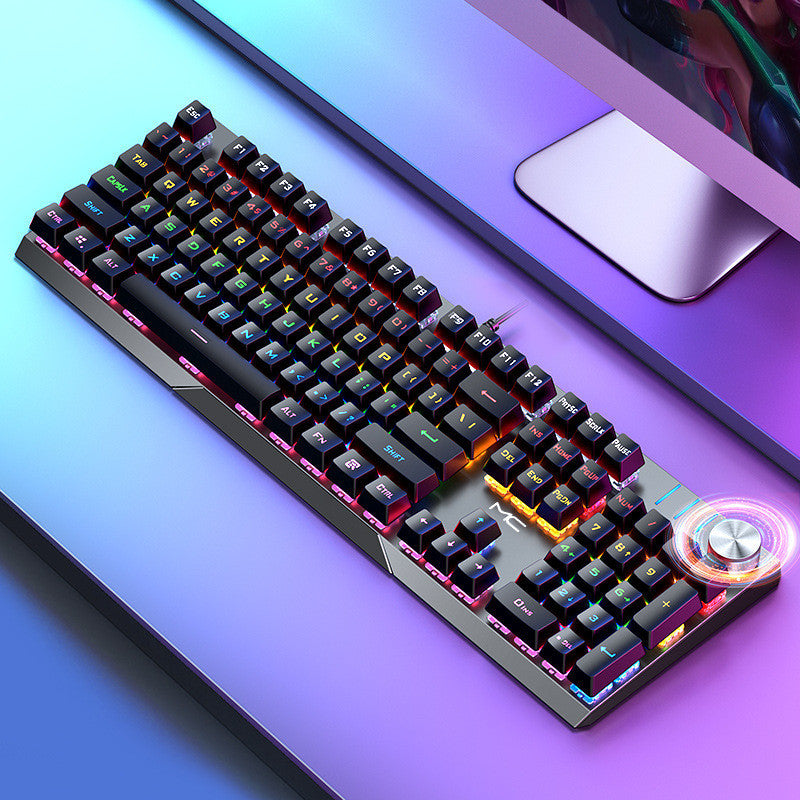 High-Spec Wired 104-Key Backlit Mechanical Gaming Keyboard