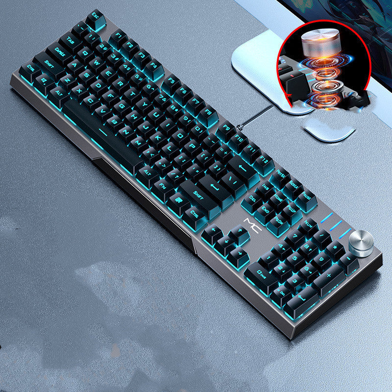 High-Spec Wired 104-Key Backlit Mechanical Gaming Keyboard