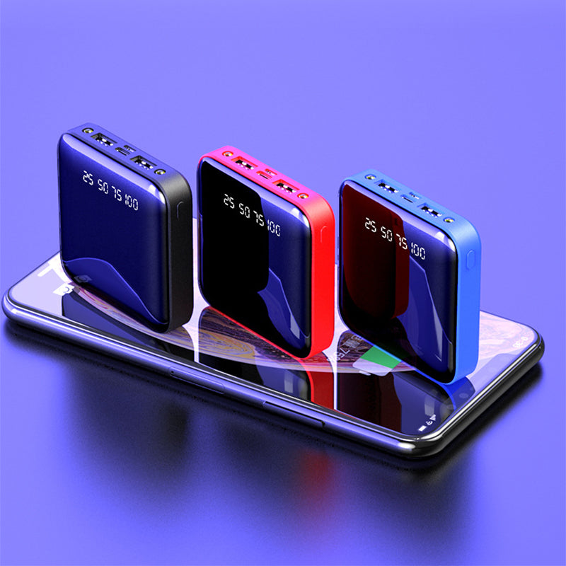 20000mAh Mini Mirror Digital Display Power Bank