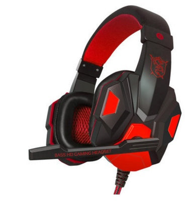 PU Mind PC780 Gaming Headset With Microphone Black Blue LED Headphones
