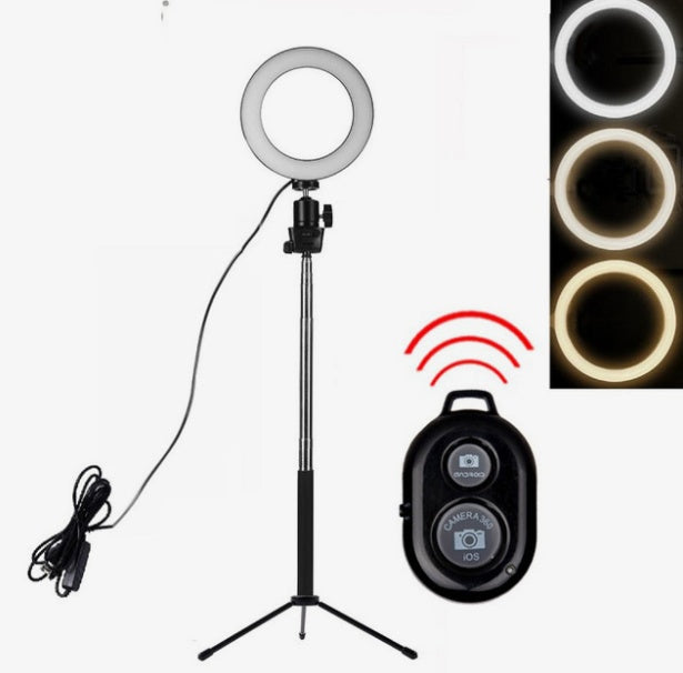Apple Compatible Lifting LED Ring Fill Light Floor Tripod