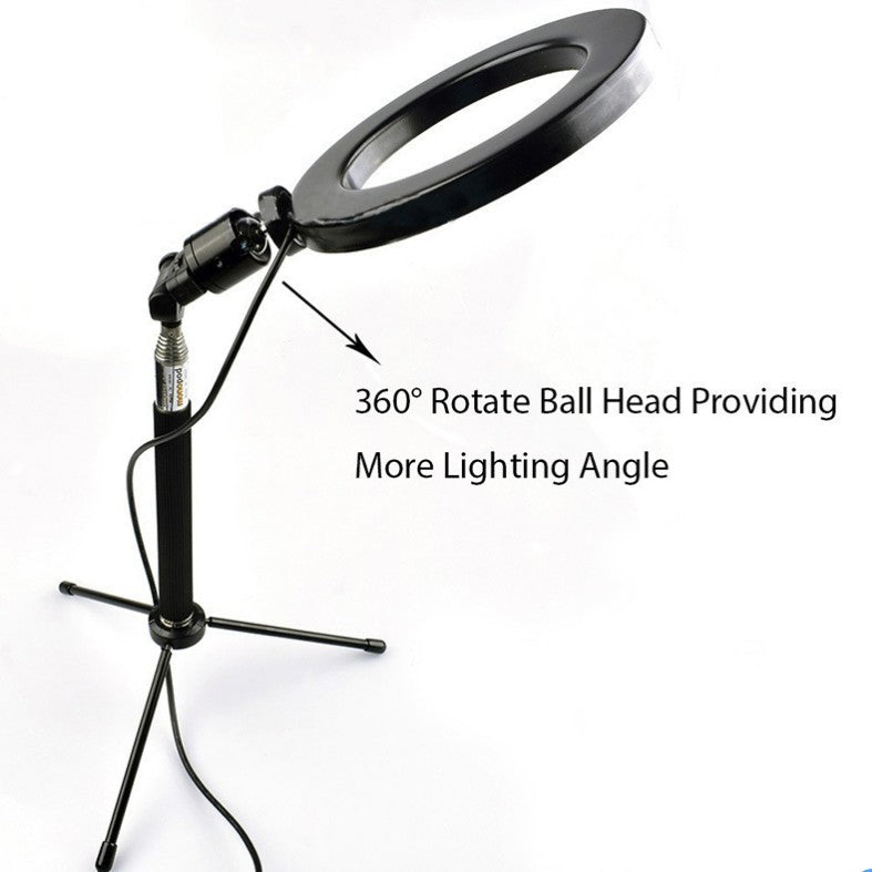 Apple Compatible Lifting LED Ring Fill Light Floor Tripod