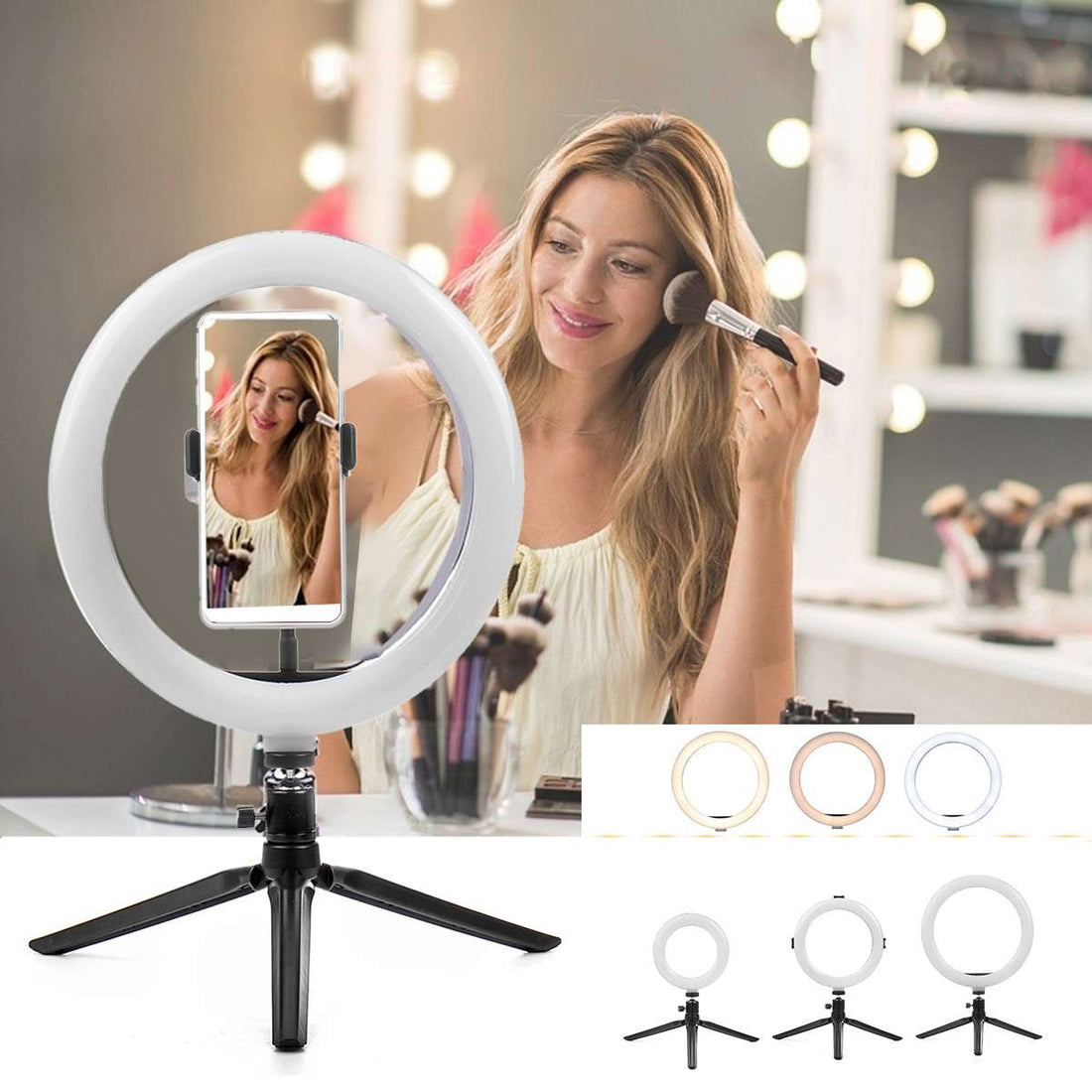 Compatible Apple Ring Light With Tripod Stand