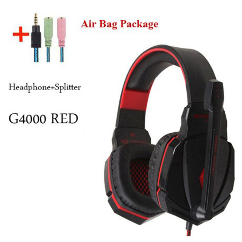 Wired Gaming Headset Surround Sound Stereo With Microphone Deep Bass