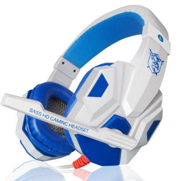 PU Mind PC780 Gaming Headset With Microphone Black Blue LED Headphones