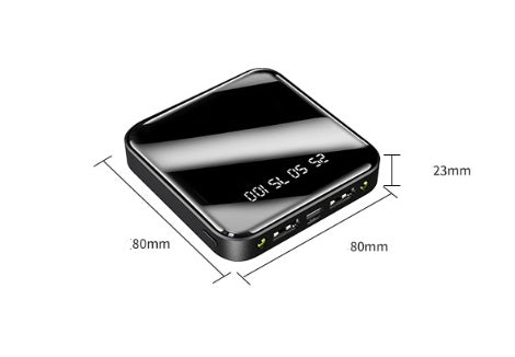 20000mAh Mini Mirror Digital Display Power Bank