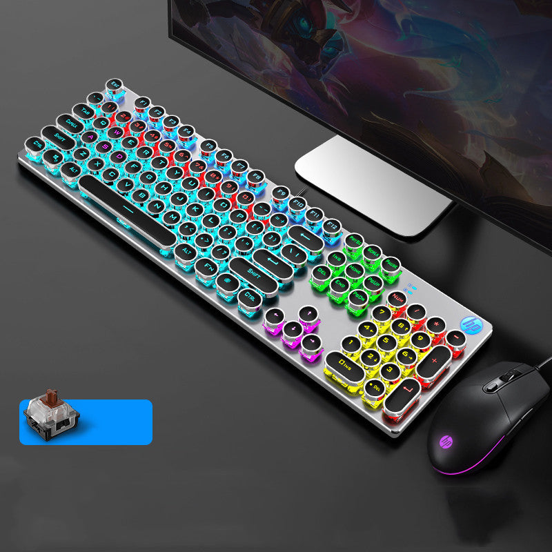 Punk Style Wired Mechanical Office Keyboard