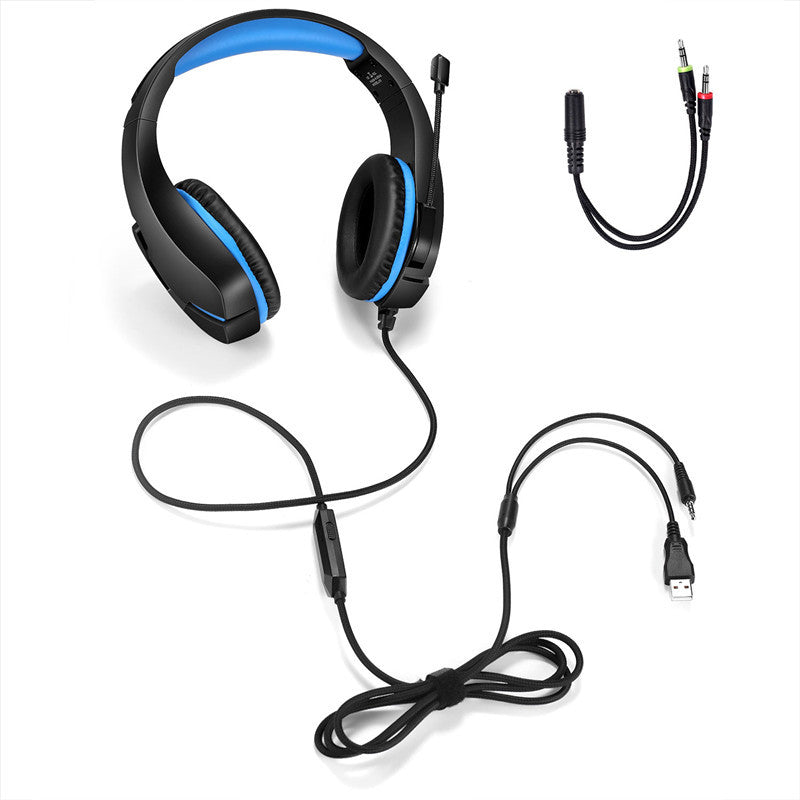 J10 3.5mm Wired Gaming Headset With Microphone And LED Lights