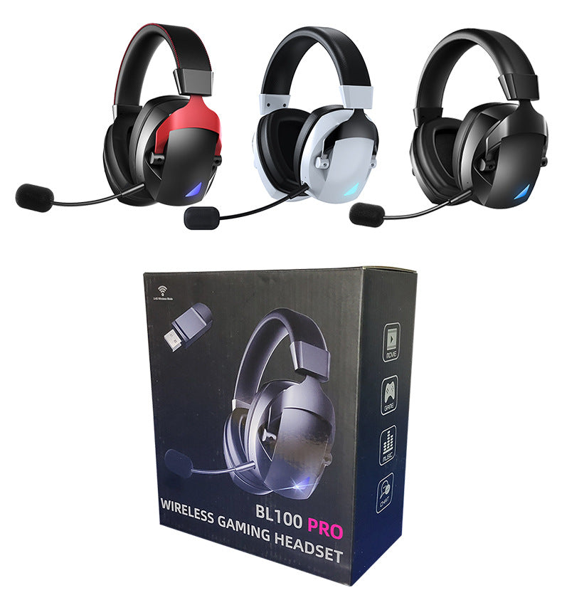Over Ear Bluetooth Gaming Headphones 2.4G Wireless With Microphone For PC PS5