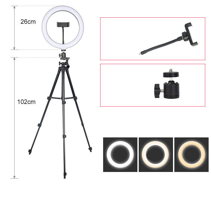 Apple Compatible LED Ring Light Mobile Phone Tripod