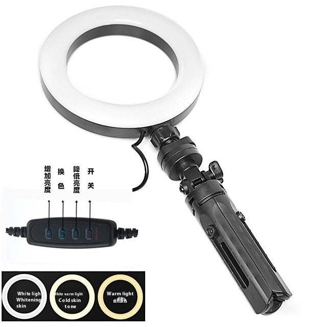 Adjustable Fill Light Desktop Live Streaming Tripod Stand