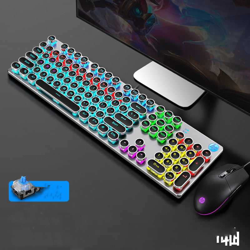 Punk Style Wired Mechanical Office Keyboard