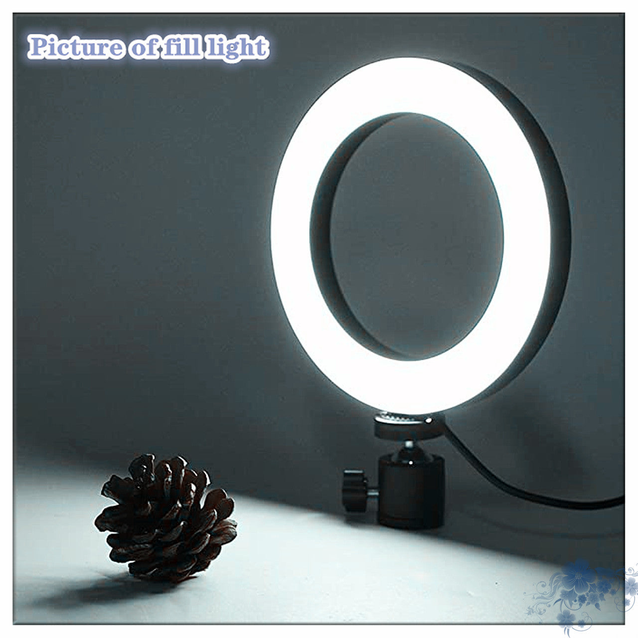Apple Compatible 360° Rotatable Ring Light Desktop Tripod