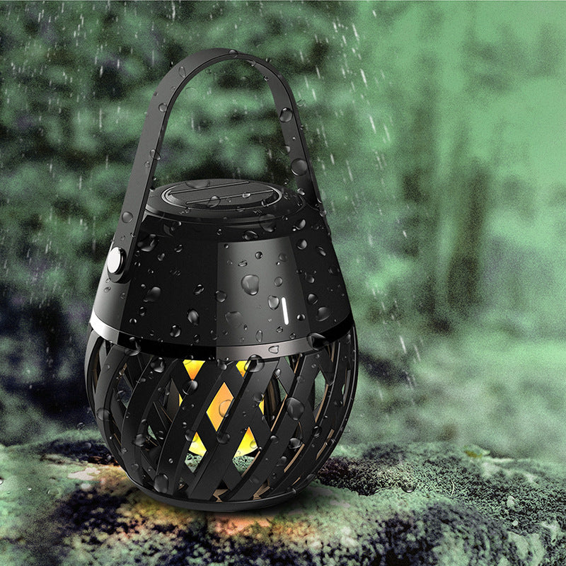 Flame Light Bluetooth Waterproof Portable Speaker Torch