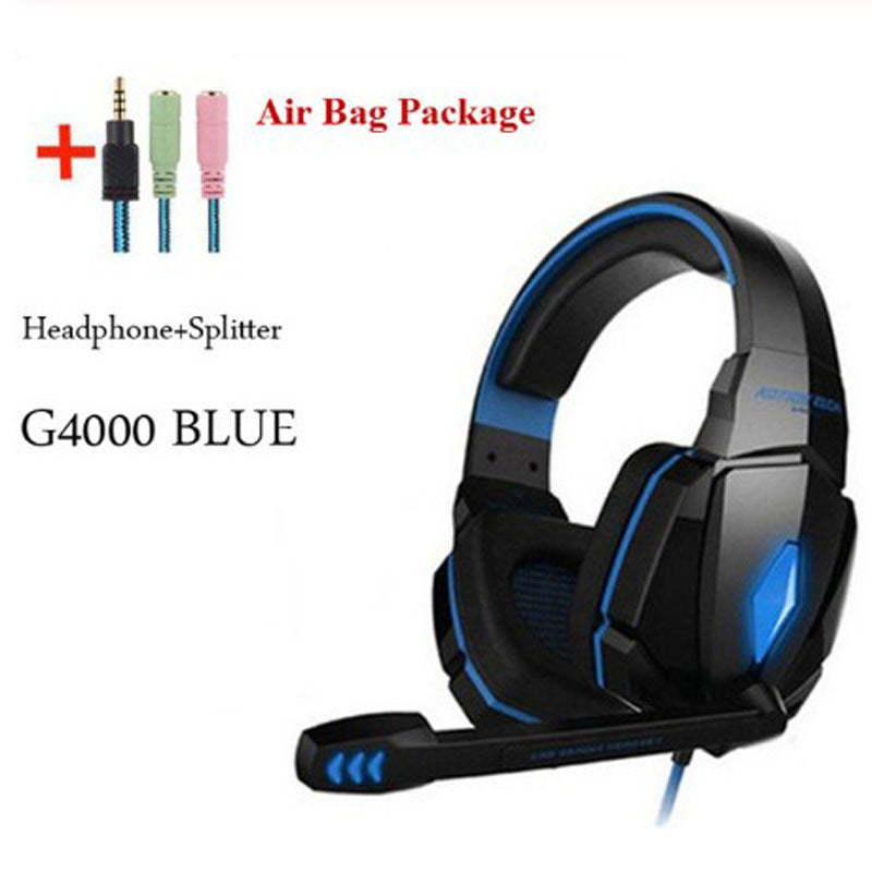 Wired Gaming Headset Surround Sound Stereo With Microphone Deep Bass