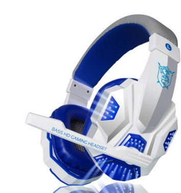 PU Mind PC780 Gaming Headset With Microphone Black Blue LED Headphones