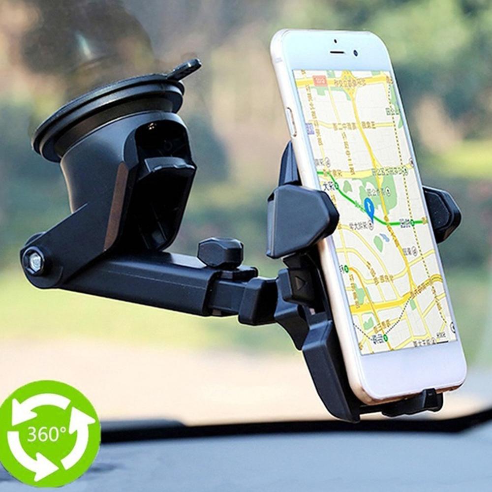 Universal Car Phone Holder Adjustable Suction Cup Mount Stand