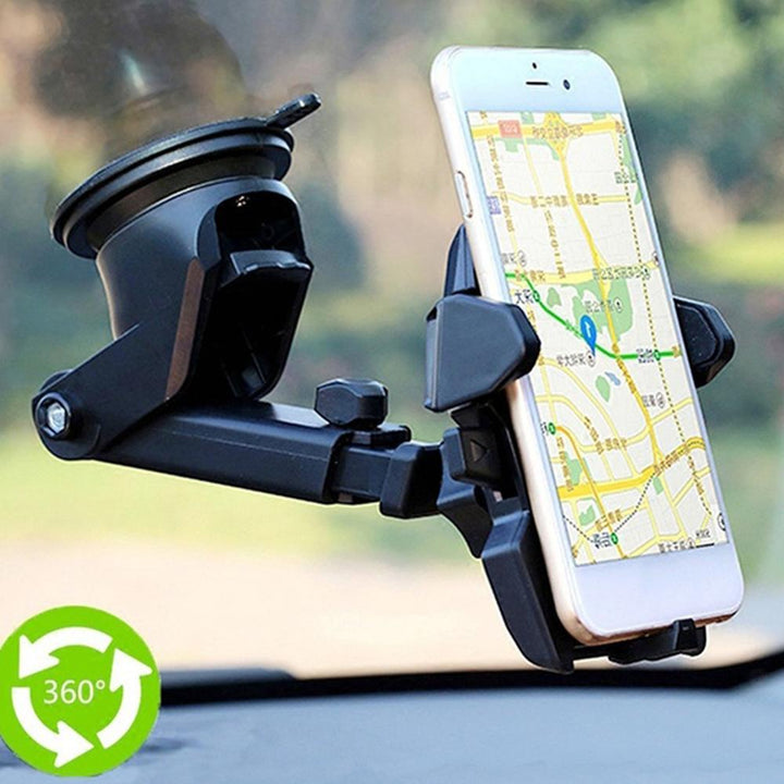 Universal Car Phone Holder Adjustable Suction Cup Mount Stand